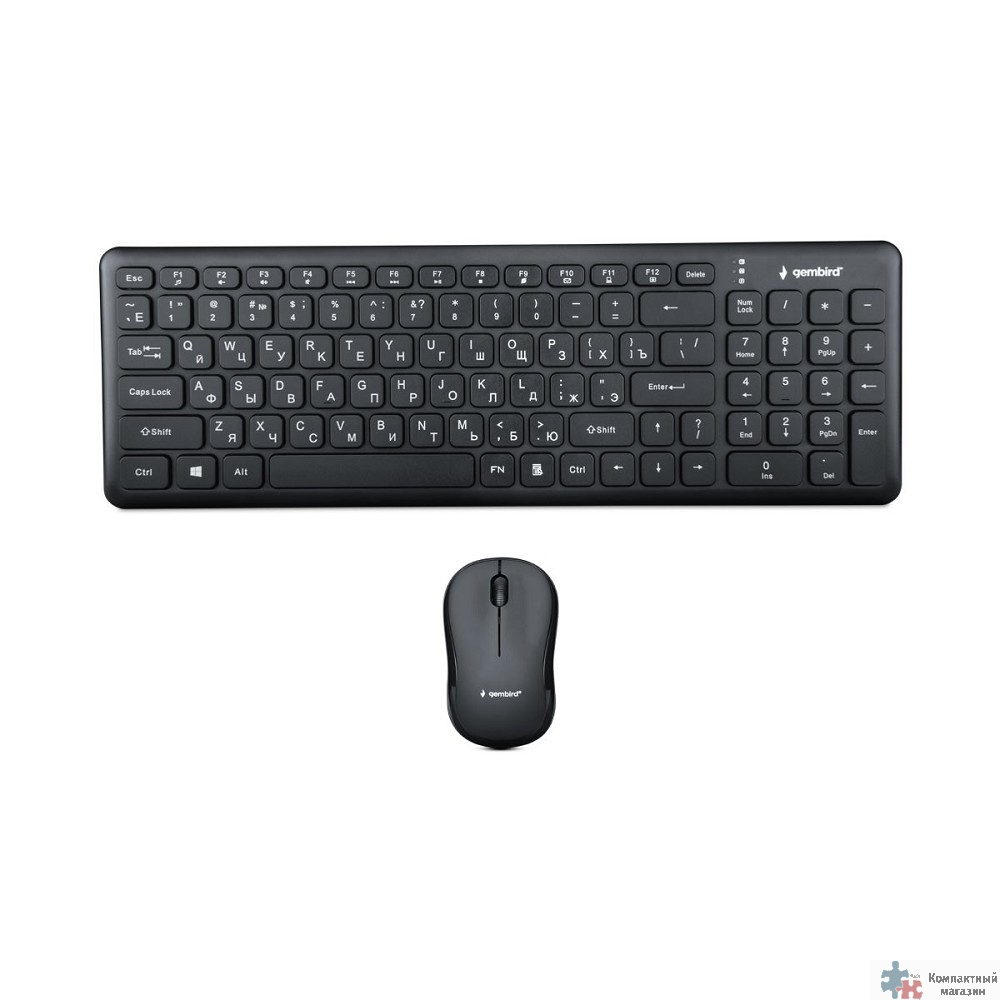 Повреждение упаковки Комплект кл-ра+мышь беспров. Gembird KBS-9200, 2.4ГГц