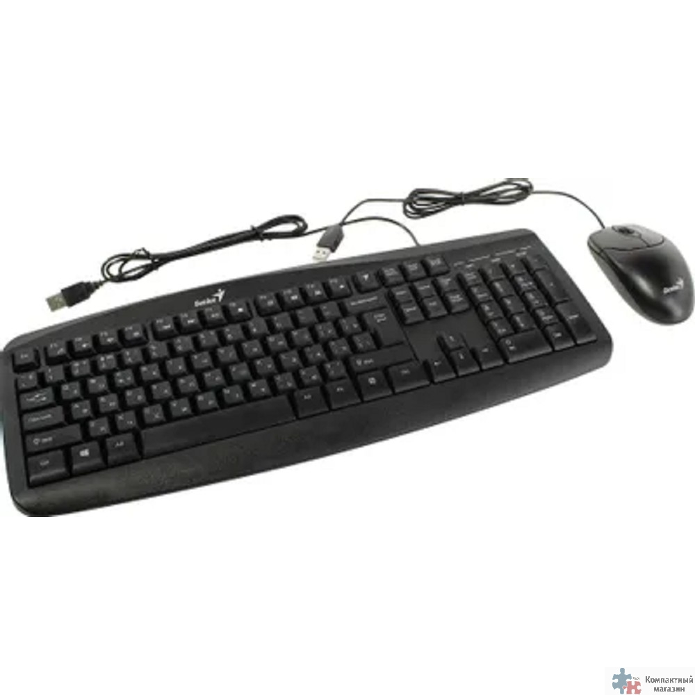 Клавиатура + мышь Genius Smart KM-200 {комплект, черный, USB} [31330003402/31330003416]