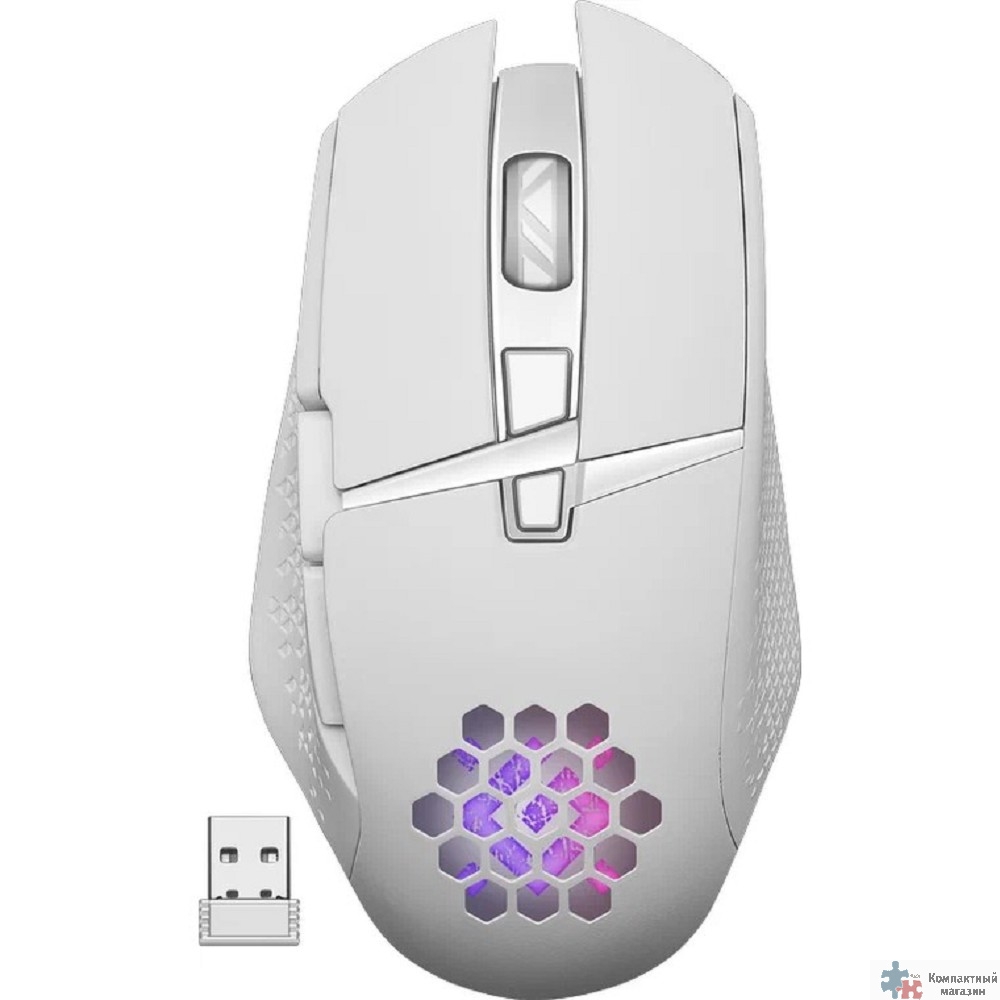 Defender Glory GM-514 { Беспроводная игровая мышь,белый,LED,7D,400 мАч,3200dpi  } [52513]