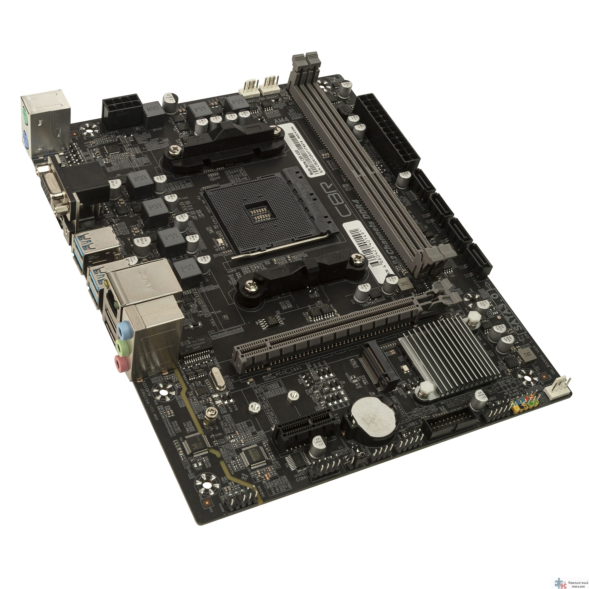 CBR A520 OEM { Chipset A520, Socket AM4, 2*DDR4, mATX, VGA+HDMI, 1*PCIEx16,1*PCIEx1,1*M.2(NVME & SATA), 4*SATA3, 2*USB2.0 + 4*USB3.0, LAN 1Gb} OEM УПАКОВКА