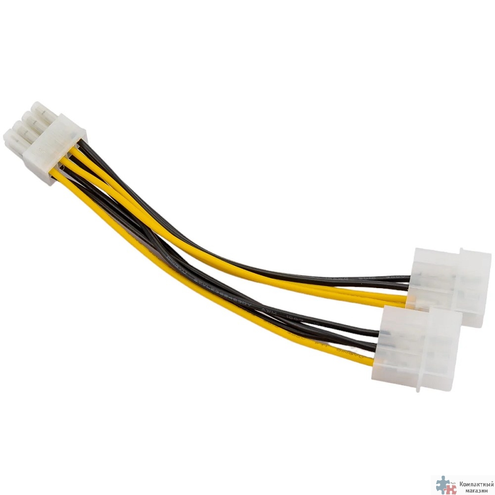 Cablexpert Разветвитель питания 2xMolex->PCI-Express 8pin, для подключения в/к PCI-Е (8pin) к б/п ATX (CC-PSU-81)