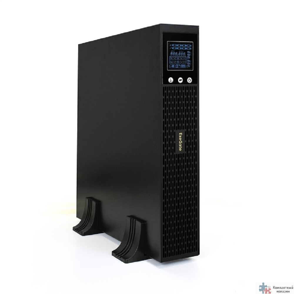 Exegate EX293052RUS ИБП Pure Sine Wave ExeGate SinePower UHB-2000.LCD.AVR.1SH.4C13.RJ.USB.2U <2000VA/1600W, LCD, AVR, 1*Schuko+4*C13 , RJ45/11, USB, Rackmount 2U/Tower, металлический корпус, Black>