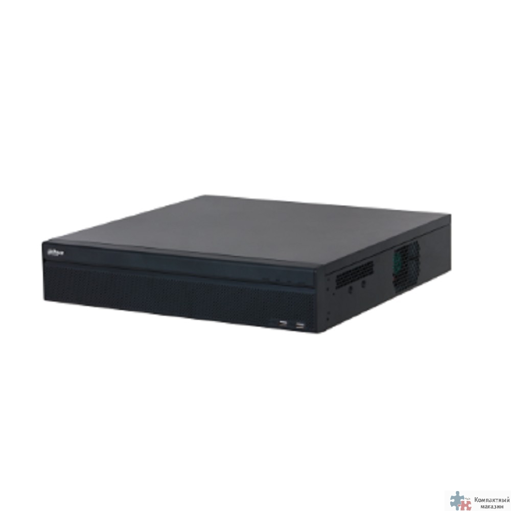 DAHUA DHI-NVR5432-EI2 32-канальный IP-видеорегистратор до 448Мбит/с; 4 SATA III до 20Тбайт; 2 HDMI (8K), 2 VGA; 1 RJ45 1000Мбит/с; audio: 1/1; тревожные вх./вых.: 4/2; видеоаналитика