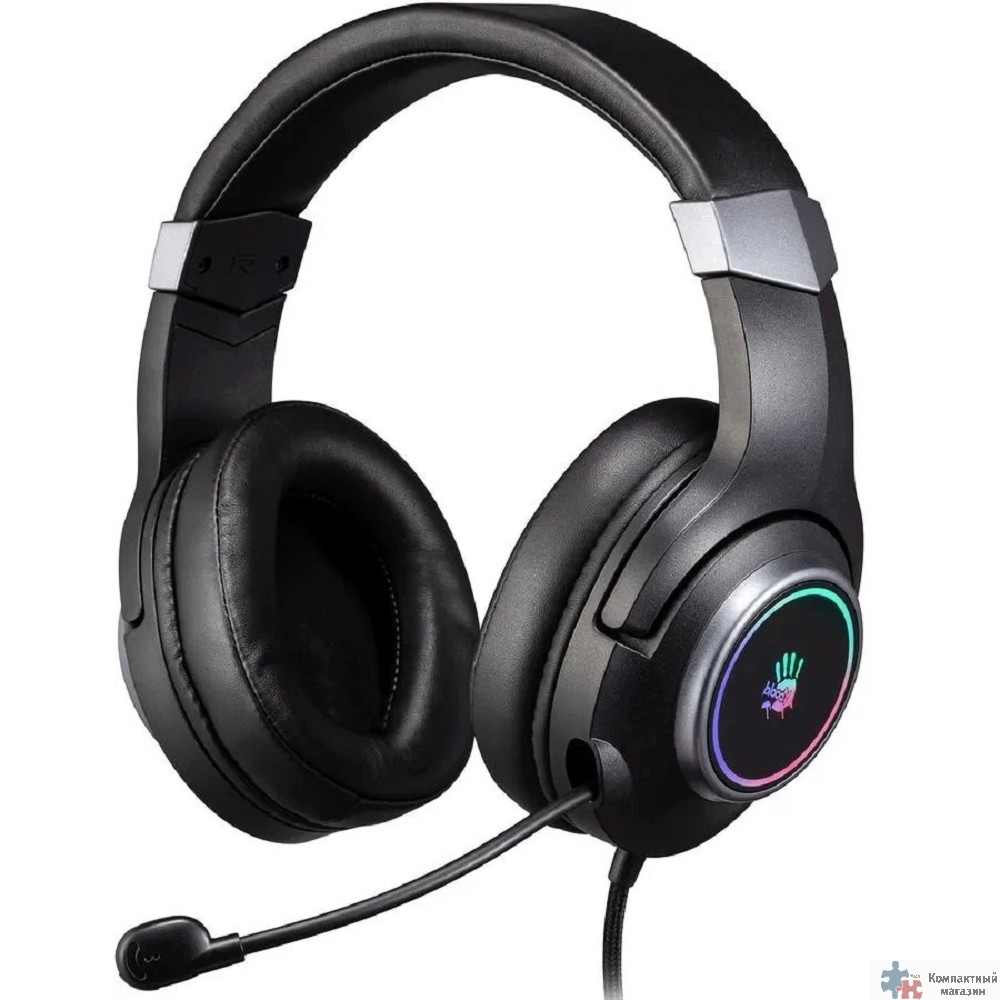 Наушники с микрофоном A4Tech Bloody G350 черный 2м мониторные USB оголовье (G350 USB/ BLACK)