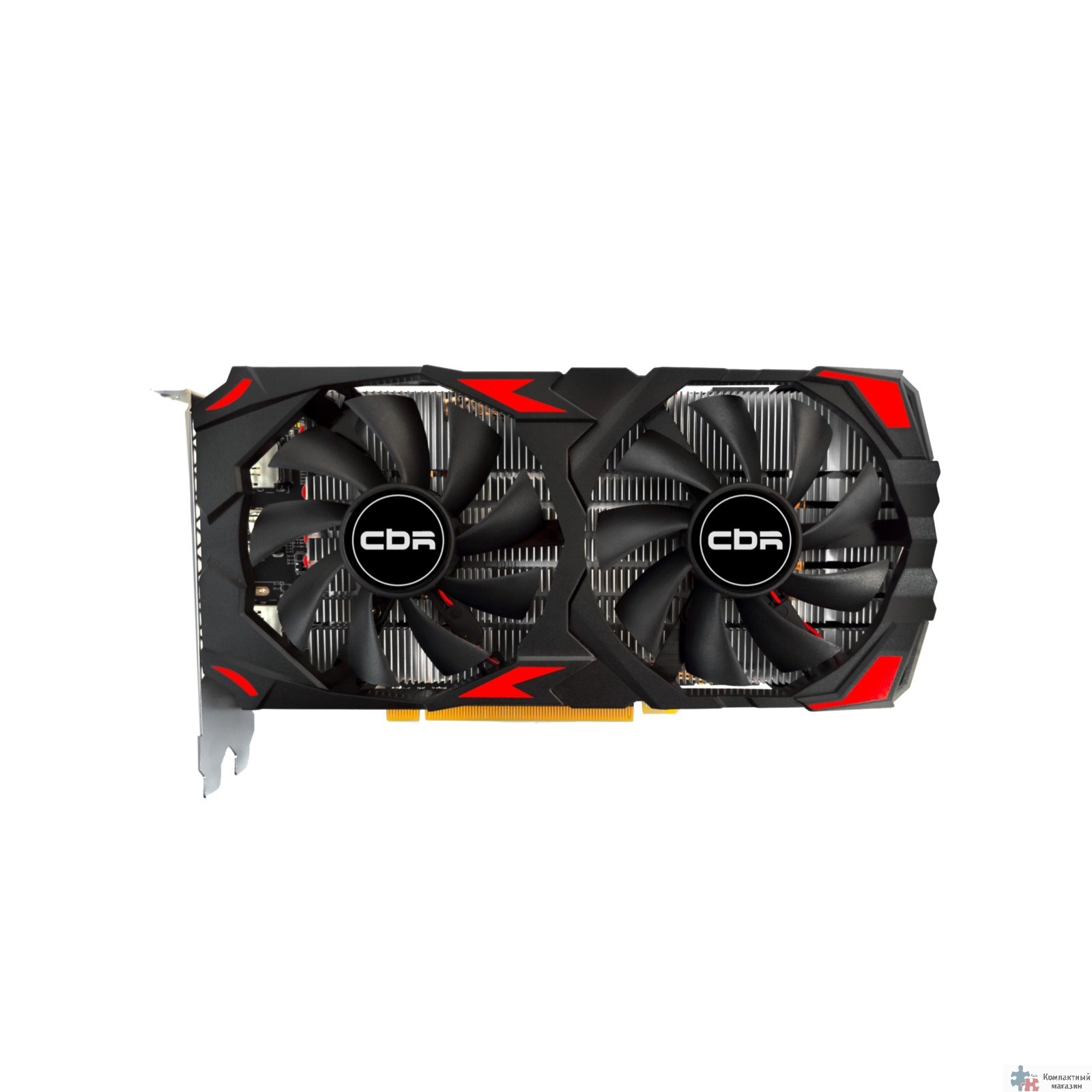 Повреждение упаковки Видеокарта CBR Radeon RX 580 8G GDDR5, 256BIT, 2048, 1168MHz, Dual fan PCIE 3.0, 150W (HDMI/2xDP) [VGA-STX580-8G-RTL]
