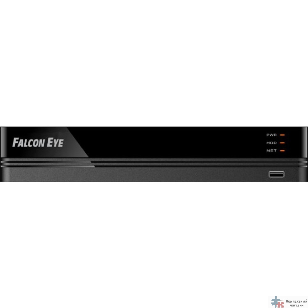 Falcon Eye FE-MHD2104 4 канальный 5 в 1 регистратор: запись 4кан 5Мп Lite*12k/с; 1080P*15k/с; 720P*25k/с; Н.264/H.265/H265+; HDMI, VGA, SATA*1 (до 10Tb HDD), 2 USB; Аудио 1/1; Смарт функции записи и в