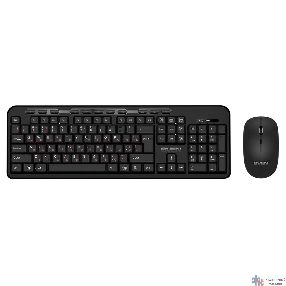 Беспроводной набор клавиатура + мышь Sven KB-C3200W (2,4 GHz, 114 кл, 1000-2000DPI)