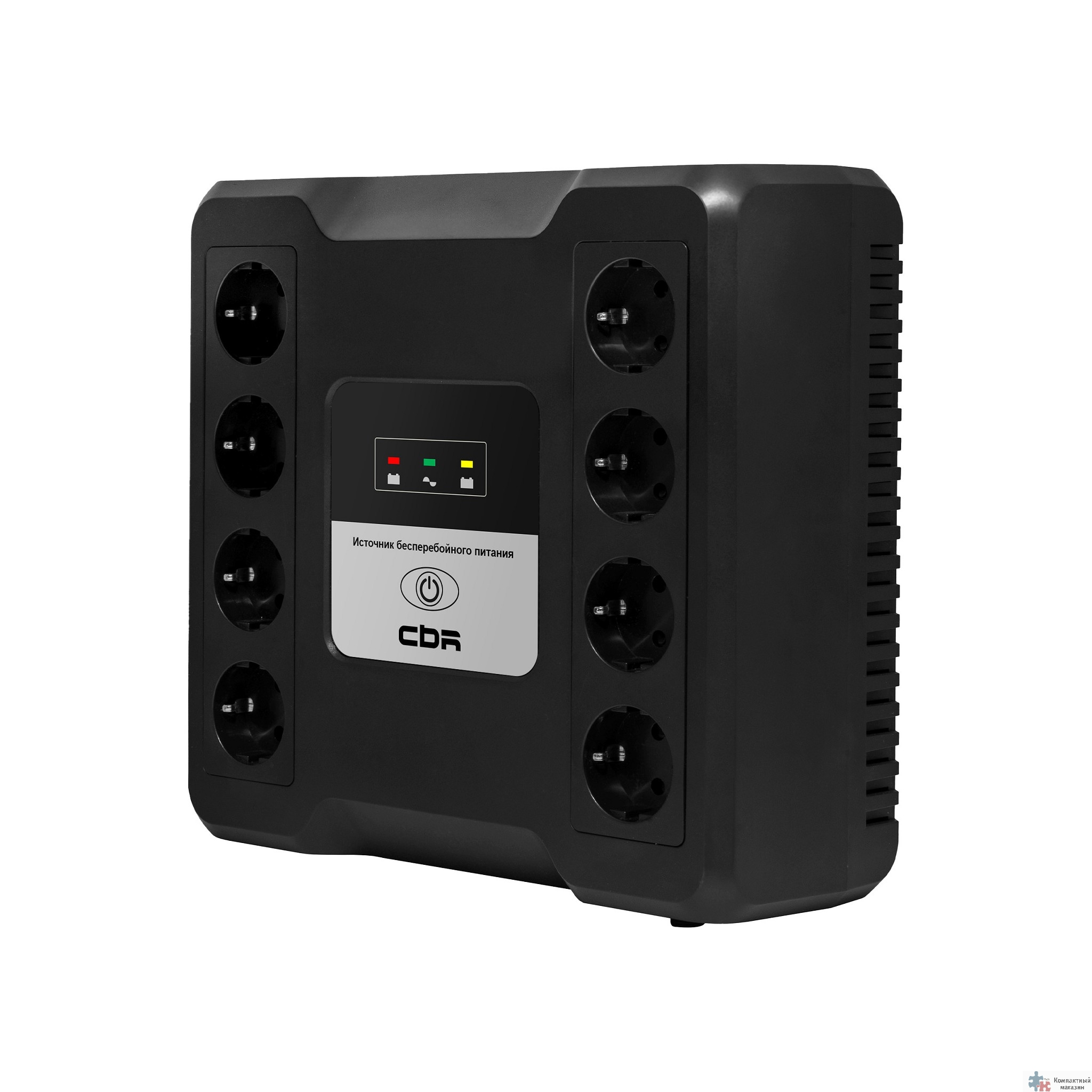 ИБП CBR CRYSTAL CTL-600 [Line Interactive, 600 VA / 360 W  8 x EURO, 8 с резервированием и фильтрацией, Breaker] (CTL-600B-8F-LDK)