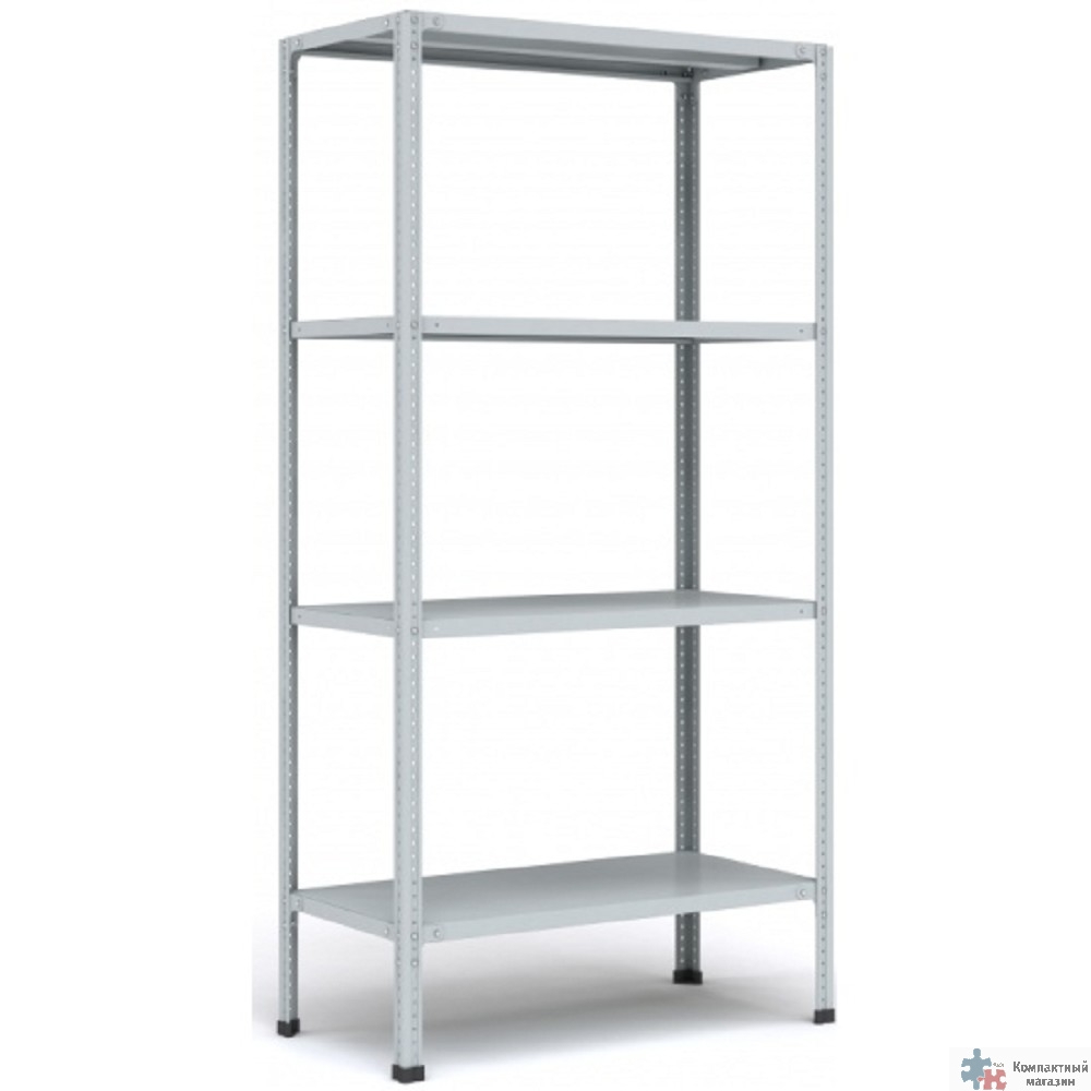 Стеллаж MS 200KD/100x40/4 (Размеры внешние (ВхШхГ) 2000х1000х400 мм, 4 полки, с разборной стойкой) [S24099244402]