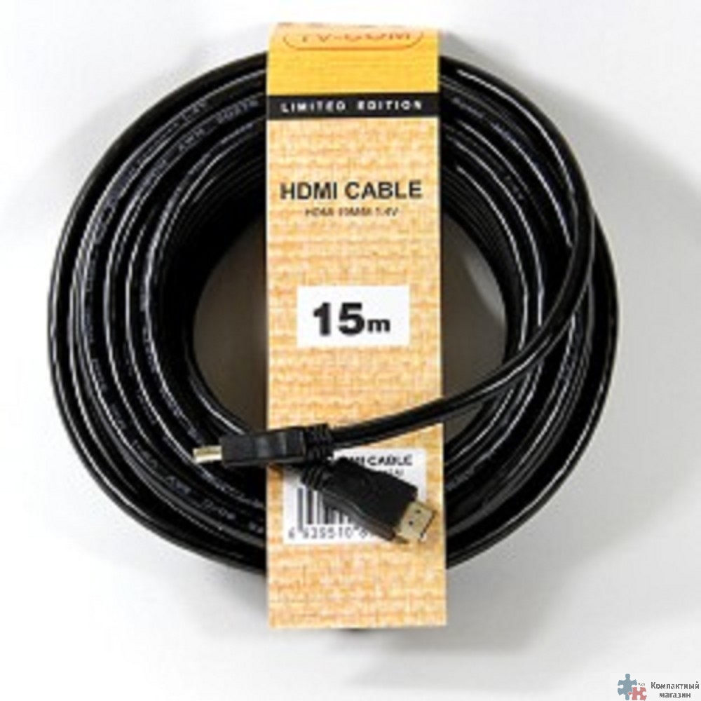 TV-COM Кабель цифровой (CG150S-15M) HDMI19M to HDMI19M, V1.4+3D, 15m [6939510810844]