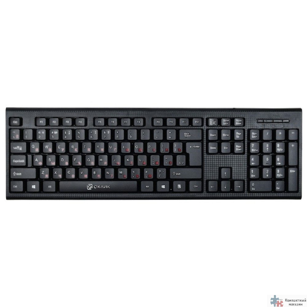 Клавиатура Oklick 120M черный USB [1083044]