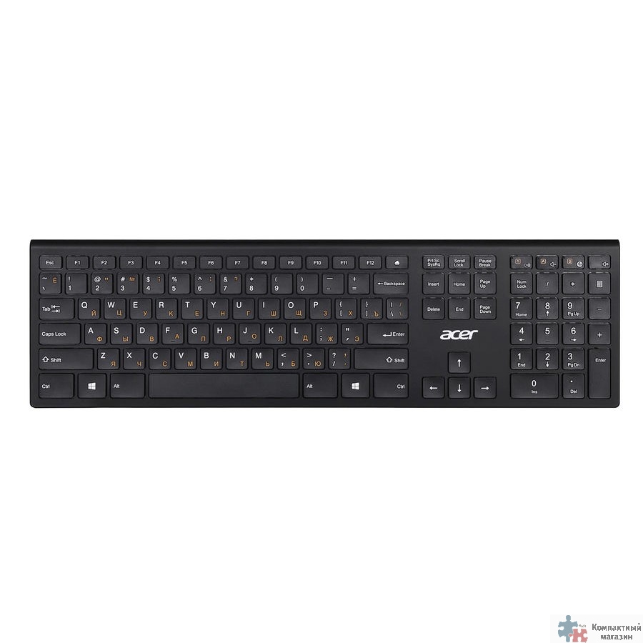 Acer OKR020 [ZL.KBDEE.004] wireless keyboard USB slim Multimedia black  Клавиатура беспроводная