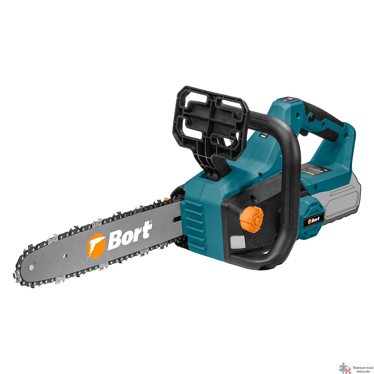 Bort BKS-2112-LI Цепная пила аккумуляторная (БЕЗ АКБ И ЗУ) {18В Li-Ion, Makita 18V LXT,  шина 305мм, Бесщеточный, Шаг цепи, дюйм 3/8, холостого хода, об/мин 0-3 500, вес 2.7 кг} [93419788]