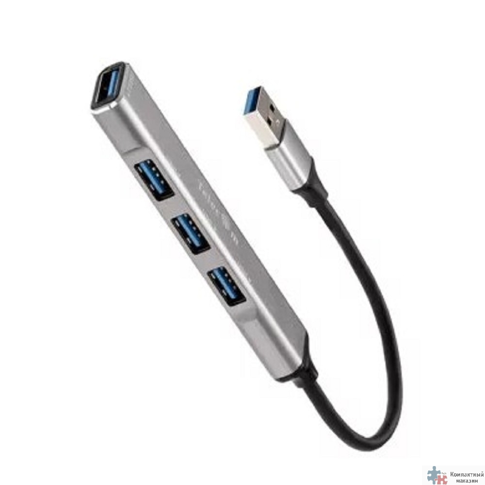 Telecom <TA308U> Переходник USB 3.0 -->USB3.0+3 USB2.0, Aluminum Shell, 0.2м [7958820049743]