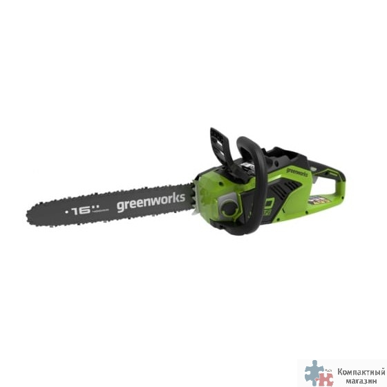 Greenworks Цепная пила аккумуляторная GreenWorks  GD40CS18, 40V, 40 см, бесщеточная,  до 1,8 КВТ, с АКБ 2АЧ и ЗУ [2005807UA]
