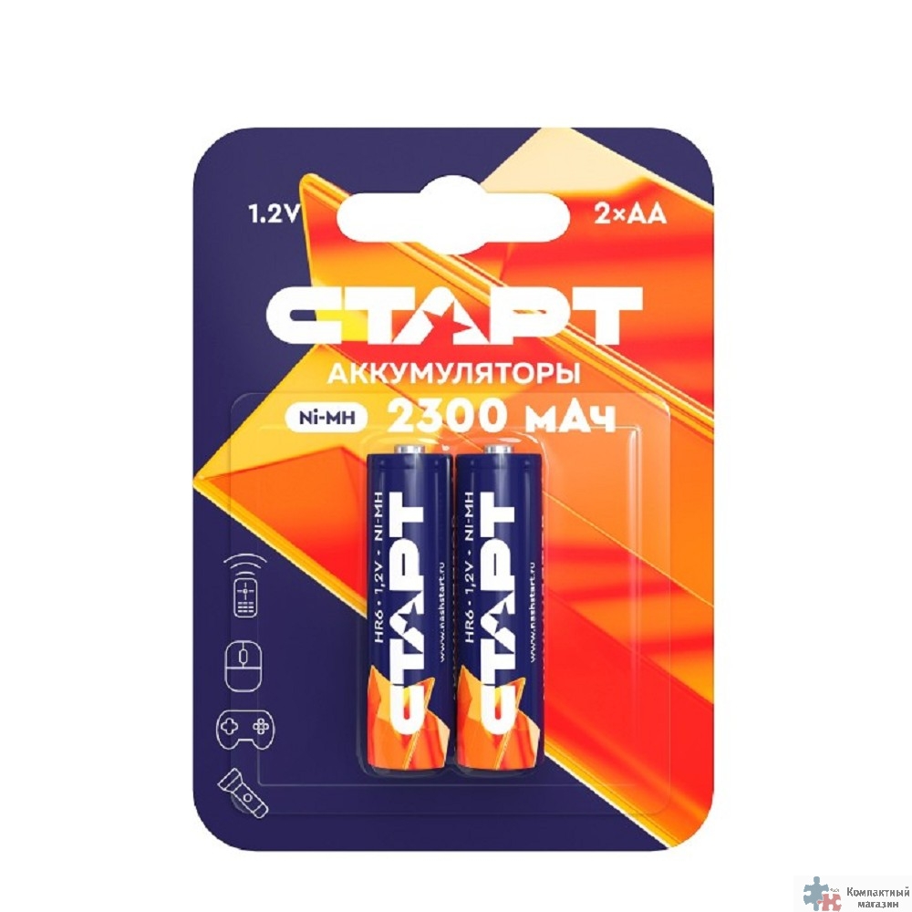 СТАРТ HR6 AA 2300mAh Ni-MH BL2 24/384 (2 шт. в уп-ке)