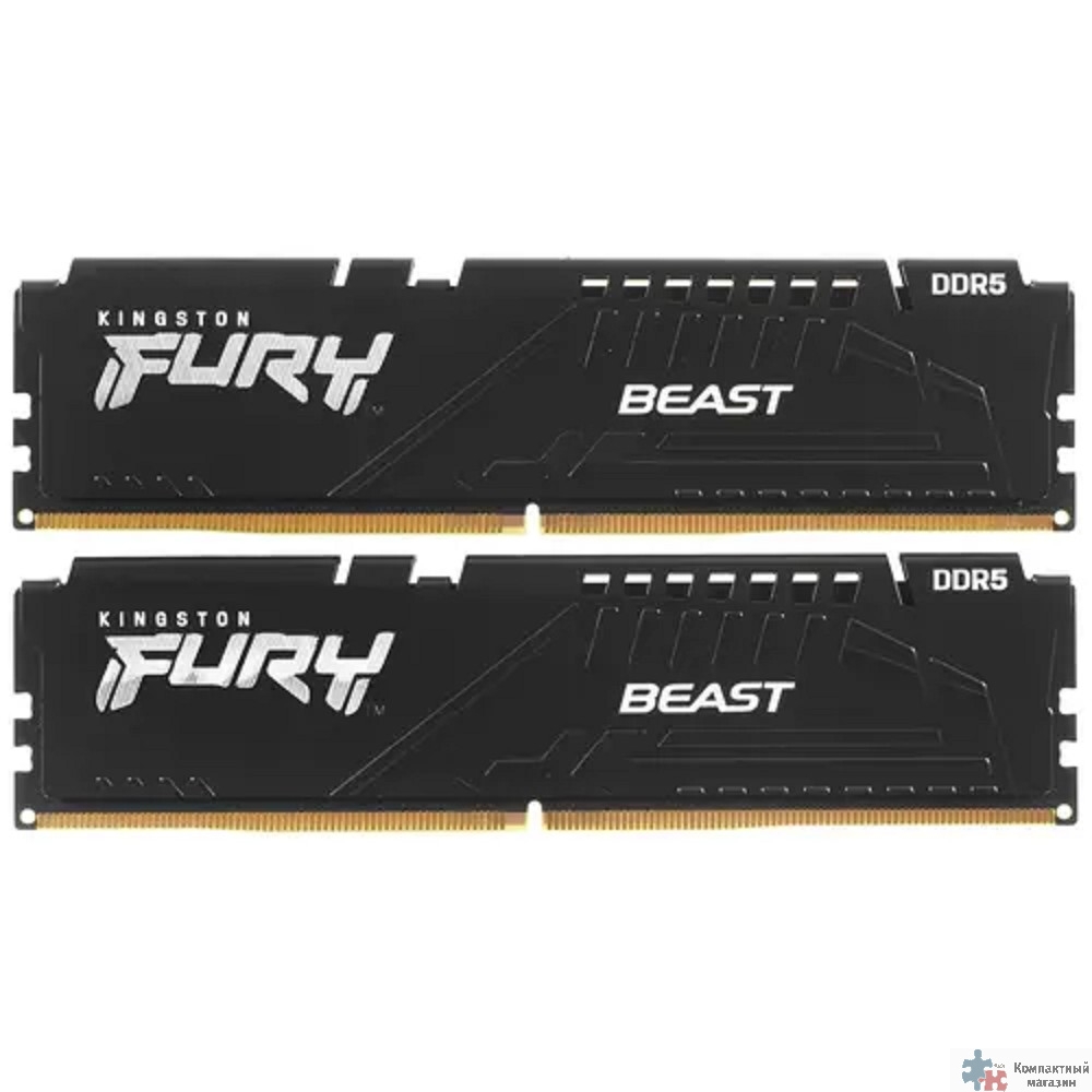 Kingston DDR5 DIMM 32GB 5600 FURY Beast Black EXPO (Kit 2*16gb) 1RX8 36-38-38 1.25V KF556C36BBEK2-32