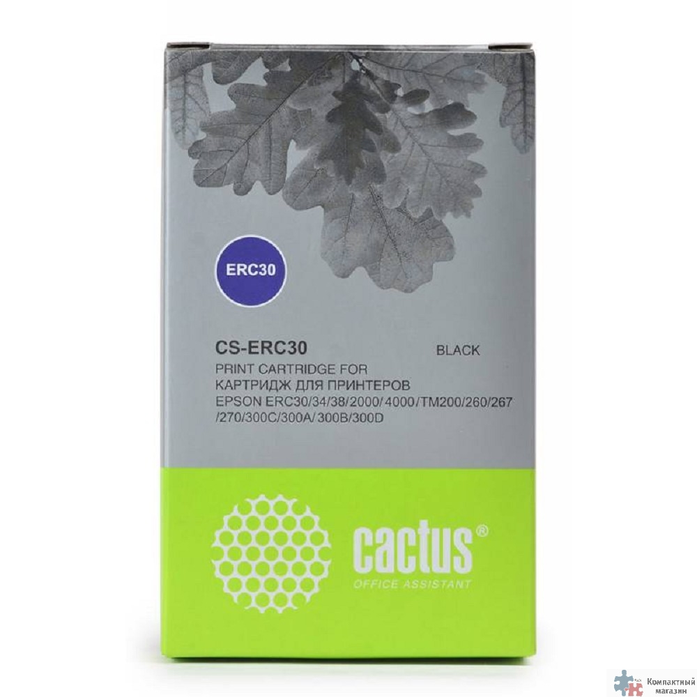 CACTUS Картридж матричный CS-ERC30 12.7x5 черный для Epson ERC 30/34/38/TM-U220
