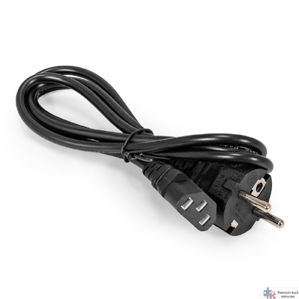 Exegate EP280643RUS Кабель питания ExeGate Power PC-1,5P (Евровилка Schuko->С13) VDE-250V-3*0.75mm2, медь, черный, 1.5м.
