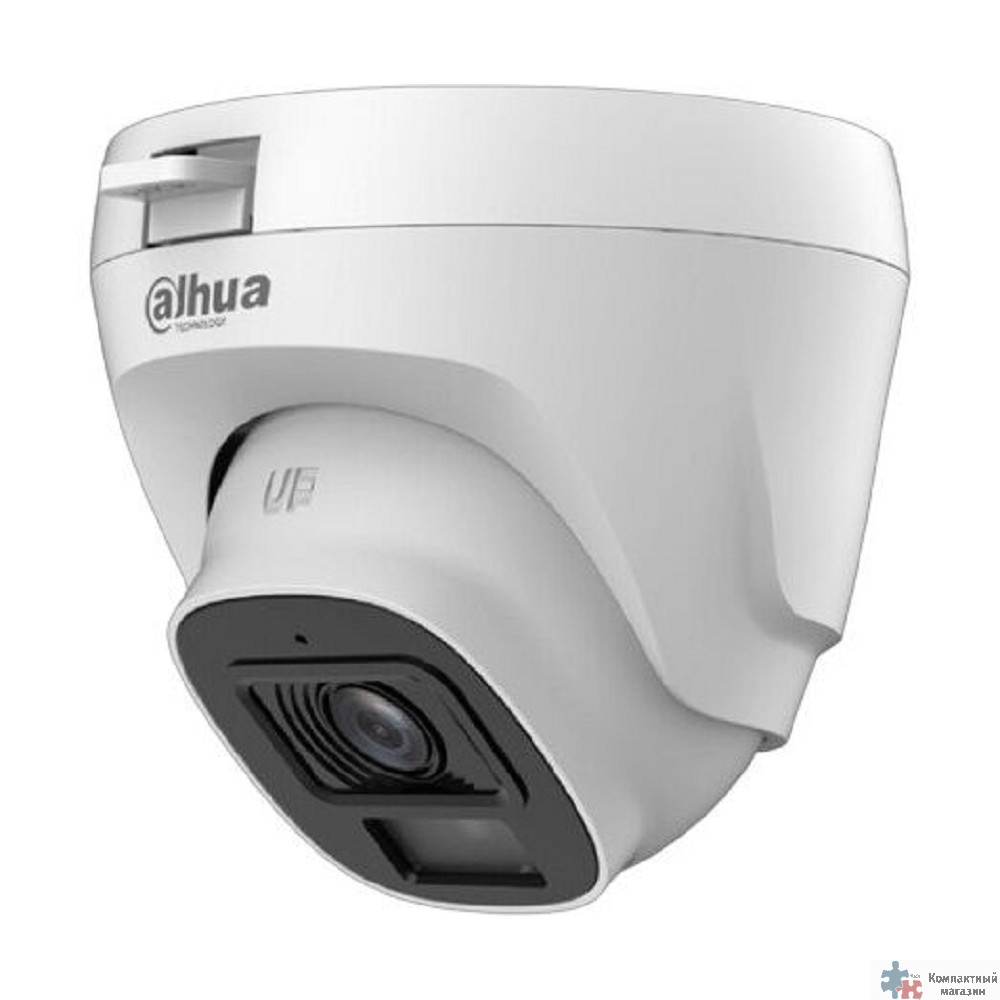 DAHUA DH-HAC-T5E20P-A-0360B Уличная турельная HDCVI-видеокамера 2Мп CMOS, объектив 3.6мм, ИК-подсветка до 20м, корпус: пластик