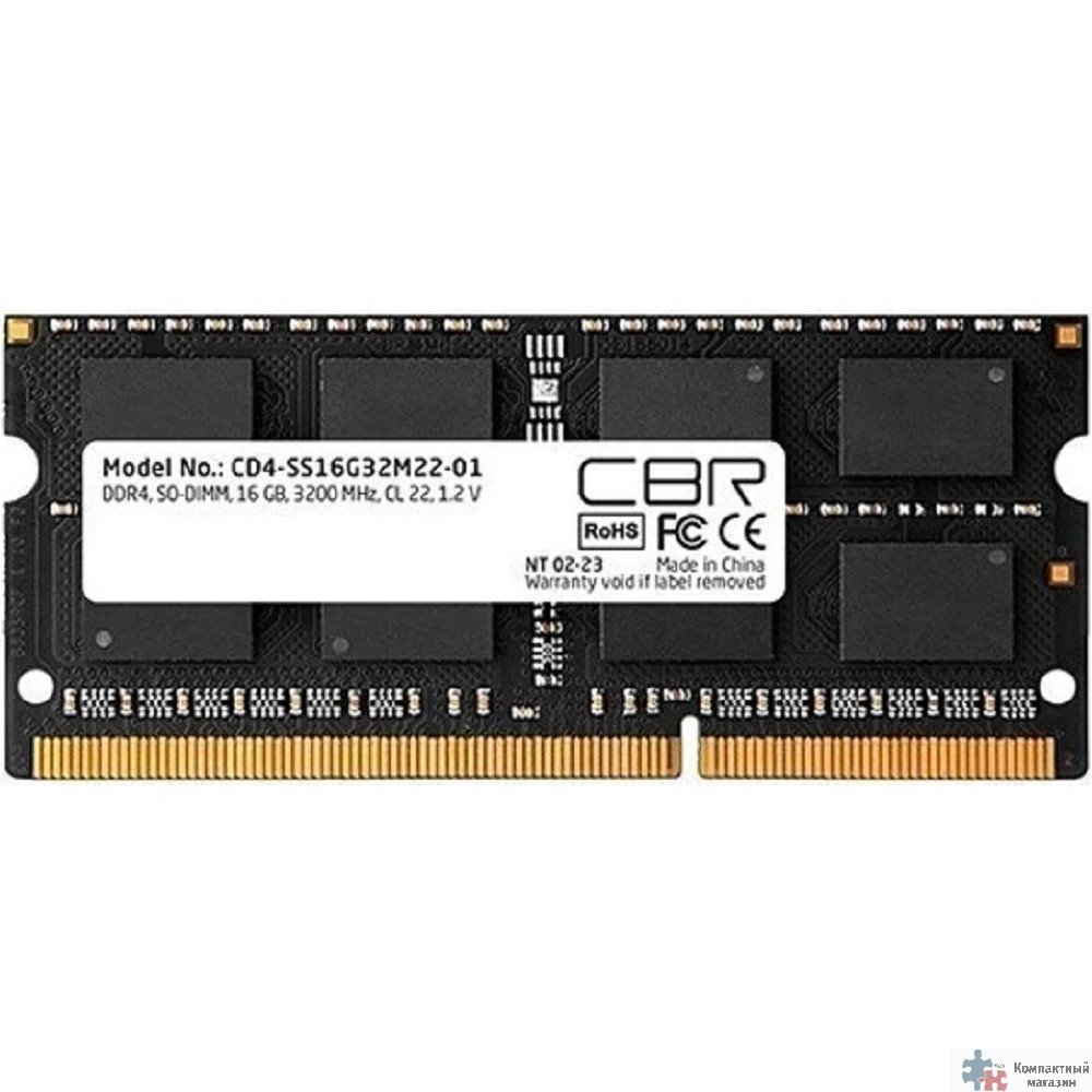 CBR DDR4 SODIMM 16GB CD4-SS16G32M22-01-AIO PC4-25600, 3200MHz, CL22, 1.2V [Сборка AiO]