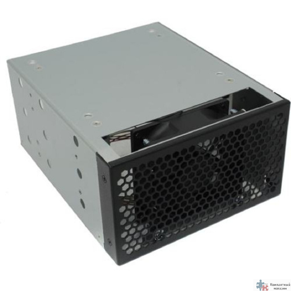 Procase 5T3-2T3-V3-FAN Переходник 2*5.25" в 3*3.5" с антивибрационным креплением, вентилятор PWM 4pin, 3600 rpm