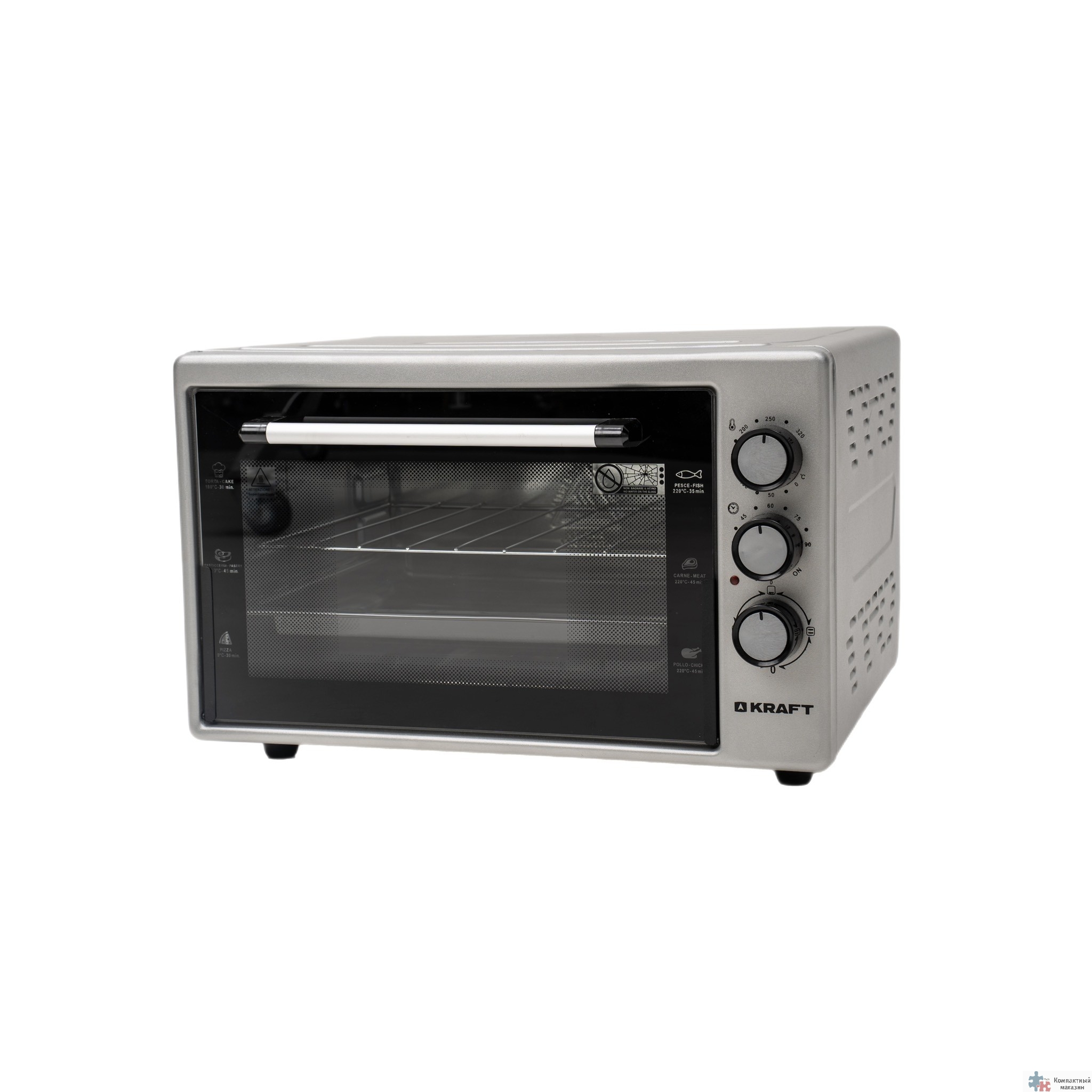 KRAFT KF-MO 4500 GR Мини-печь, 45 л, серый