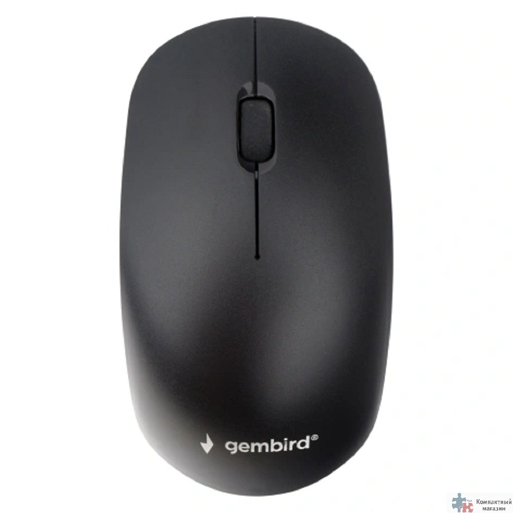 Gembird MUSW-435 {Мышь беспроводная, черный, 2.4ГГц, 2кн+колесо-мышка, 1000/1600/2400 DPI, оптический} 
