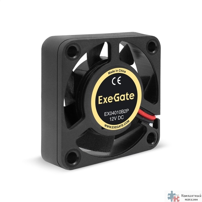 Exegate EX295218RUS Вентилятор 12В DC ExeGate EX04010B2P (40x40x10 мм, 2-Ball (двойной шарикоподшипник), 2pin, 5500RPM, 26dBA)