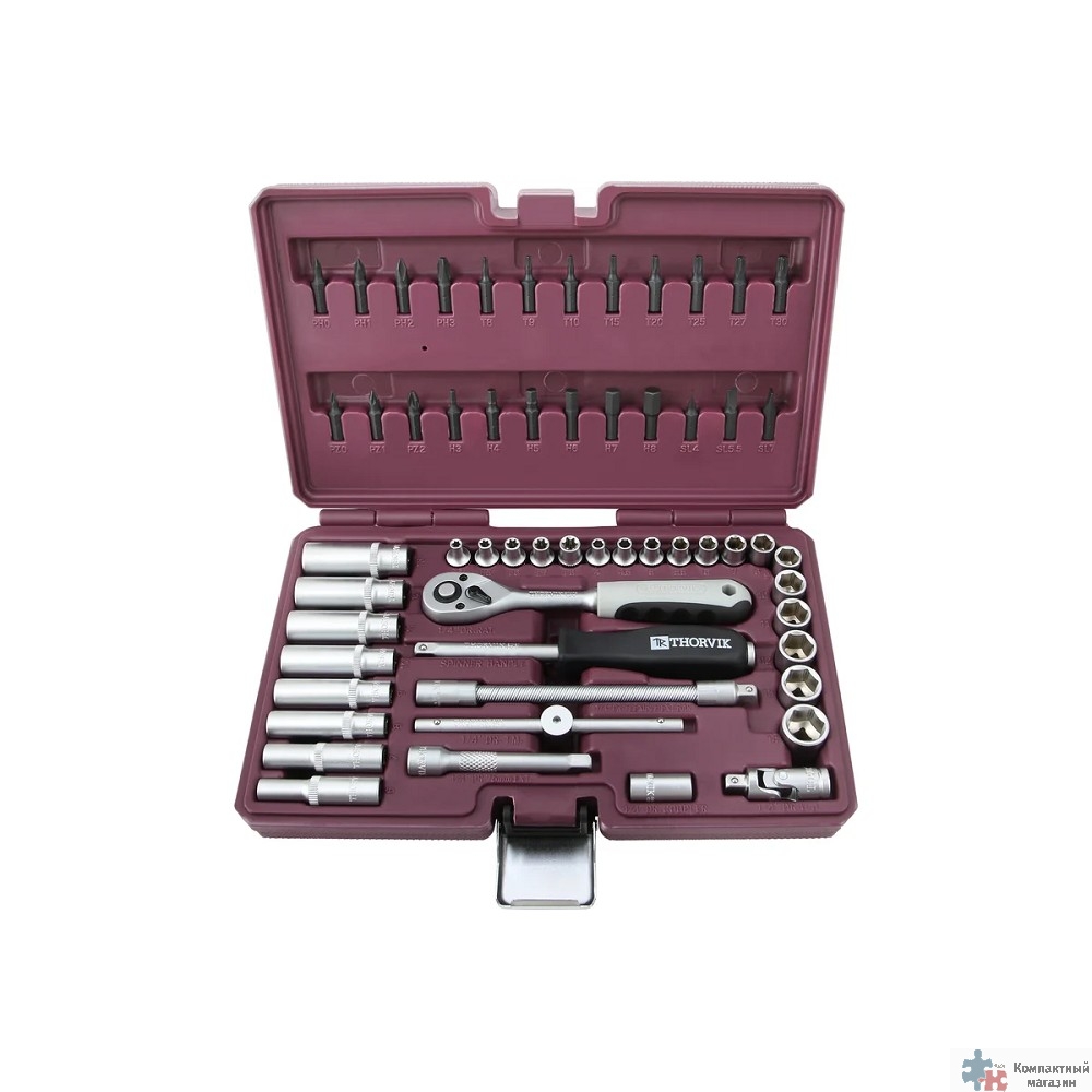 Thorvik TS057 Набор инструмента 1/4"DR, 57 предметов