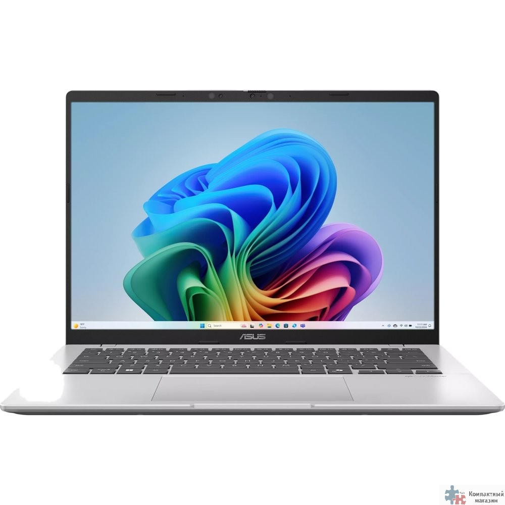 ASUS Vivobook 14 X1407QA-LY099W [90NB1603-M007F0] Snapdragon X  X1 26 100/16GB LPDDR5X/1TB SSD/Qualcomm Adreno GPU/14" WUXGA (1920 x 1200) 16:10 Wi-Fi 6E+BT 5.3/ WIN11 HOME/1.49 kg/Cool Silver}
