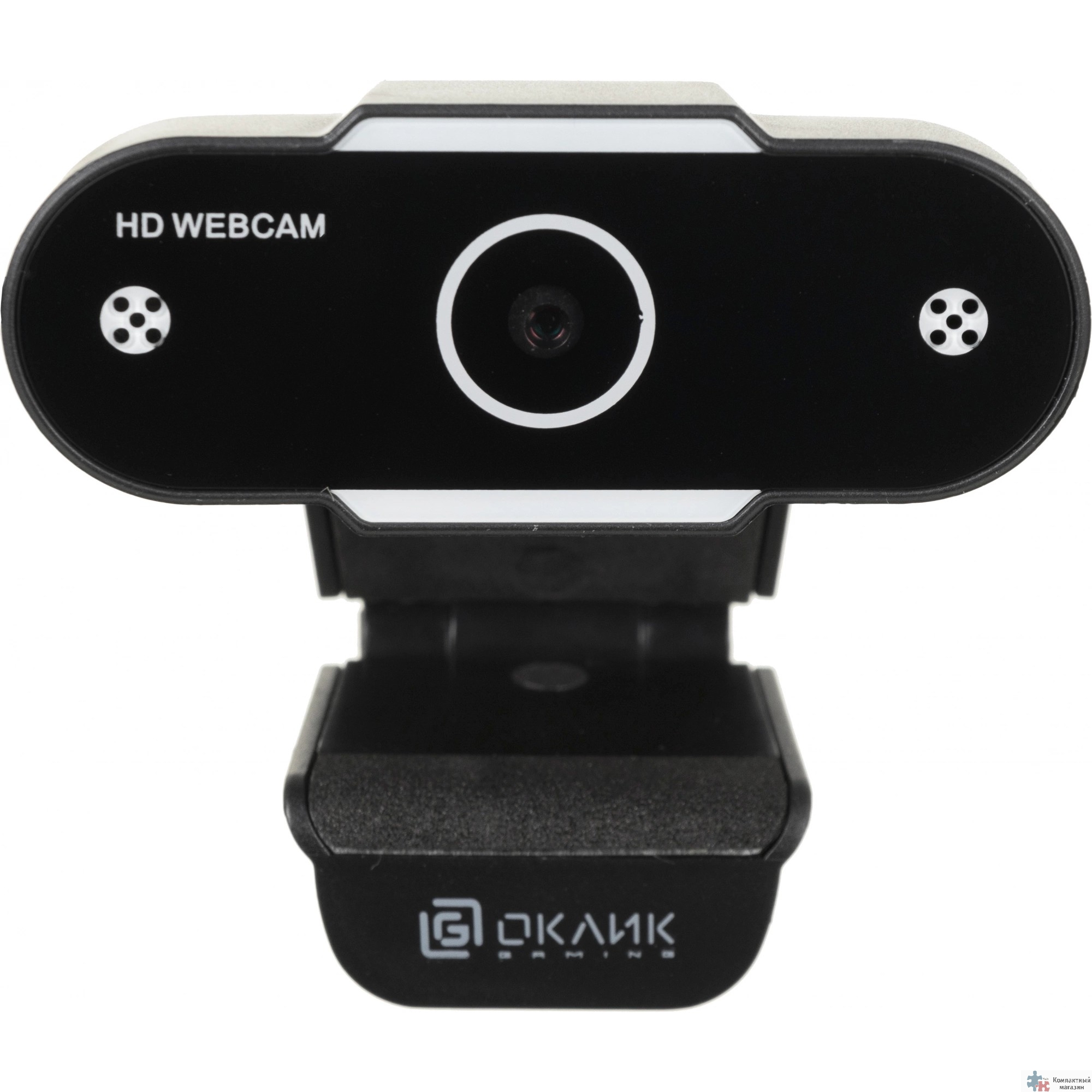 Повреждение упаковки Оклик OK-C012HD черный 1Mpix (1280x720) USB2.0 с микрофоном