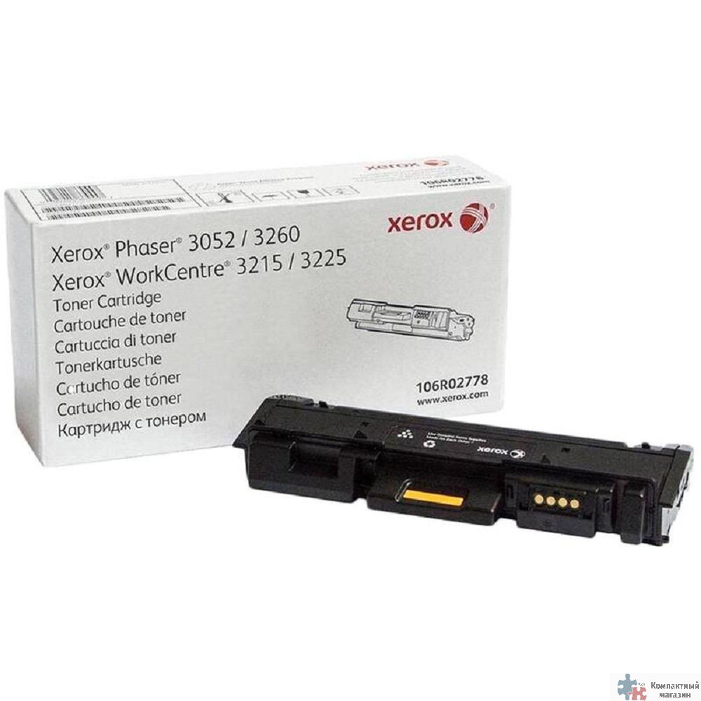 XEROX 106R02778 Тонер-картридж для  Phaser 3052/3260/ WC 3215/3225 3K, черный