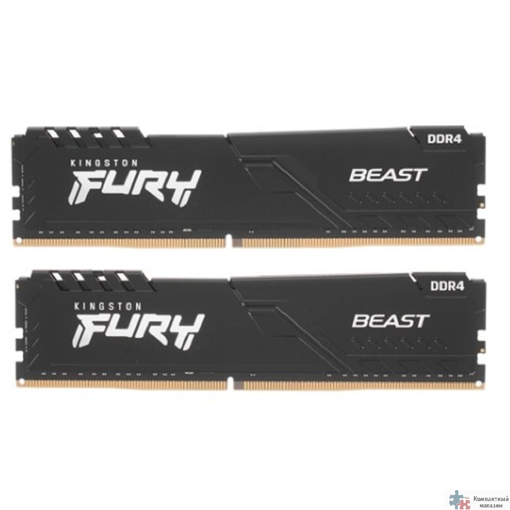Kingston DDR4 DIMM 32GB Kit 2x16Gb KF432C16BBK2/32 PC4-25600, 3200MHz, CL16