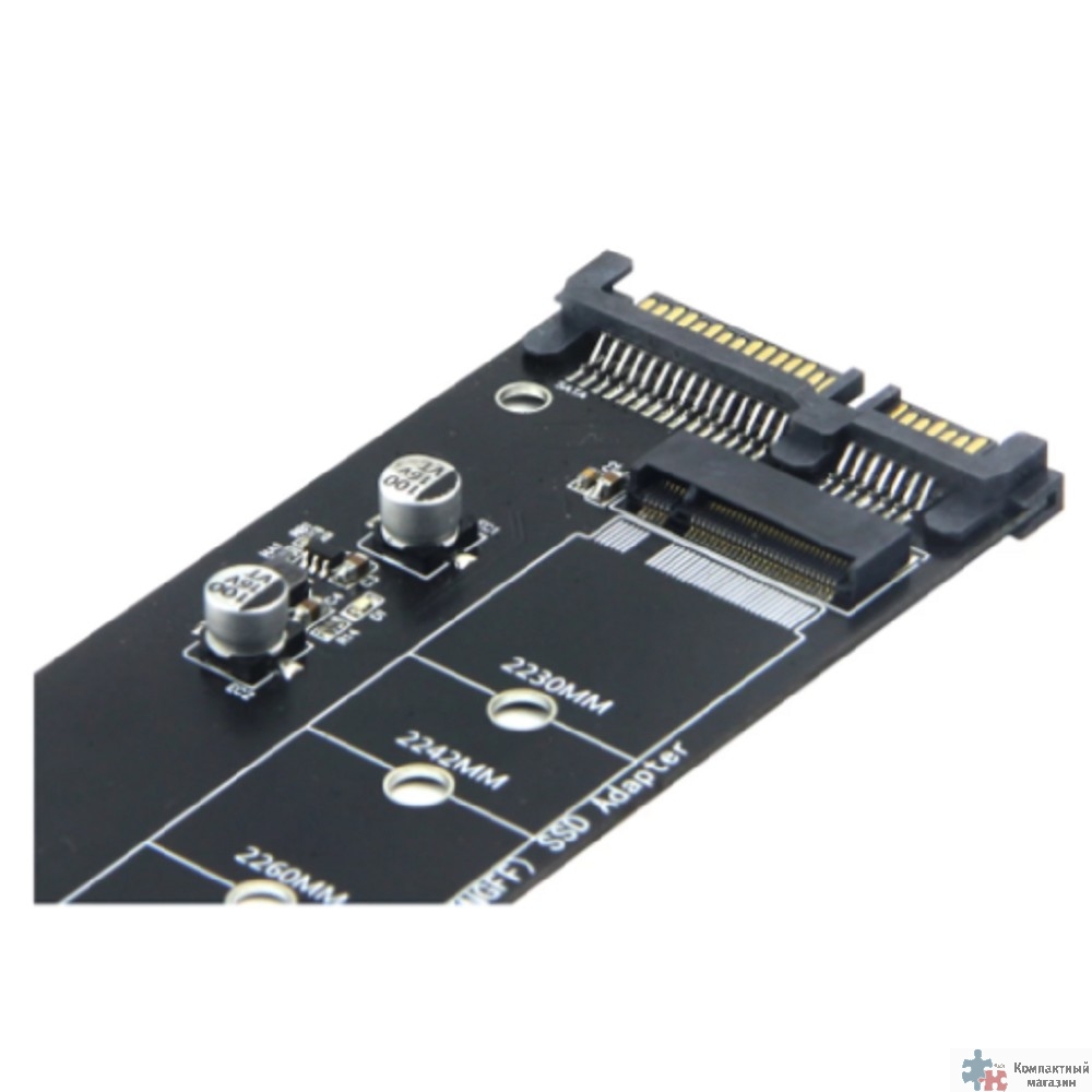 Cablexpert Адаптер для SSD M.2 SATA в разъем SATA, коробка (EE18-M2S3PCB-02)