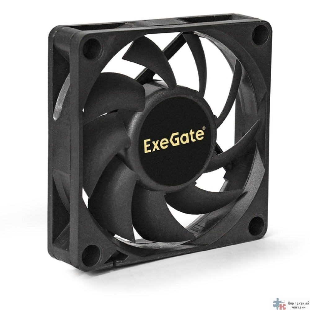 Exegate EX283372RUS Вентилятор ExeGate EX07015H3PM, 70x70x15 мм, гидродинамический, 3pin+Molex, 3000RPM, 26dBA