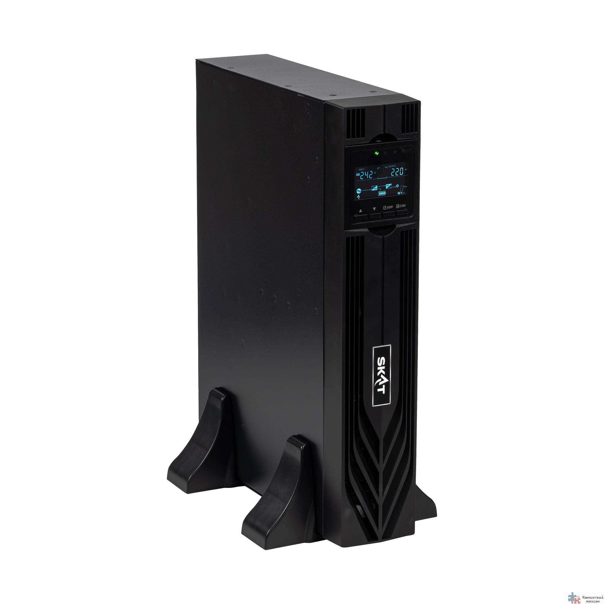 ИБП Бастион SKAT-UPS 1000-RACK-ON-2X9-E P3  {Online,1000ВА/1000Вт, 8хС13, АКБ 2х9Ач, SNMP/USB/RS-232/EPO, доп блок до 4 шт SKAT BC 24/18S3, МПТ} (8761)