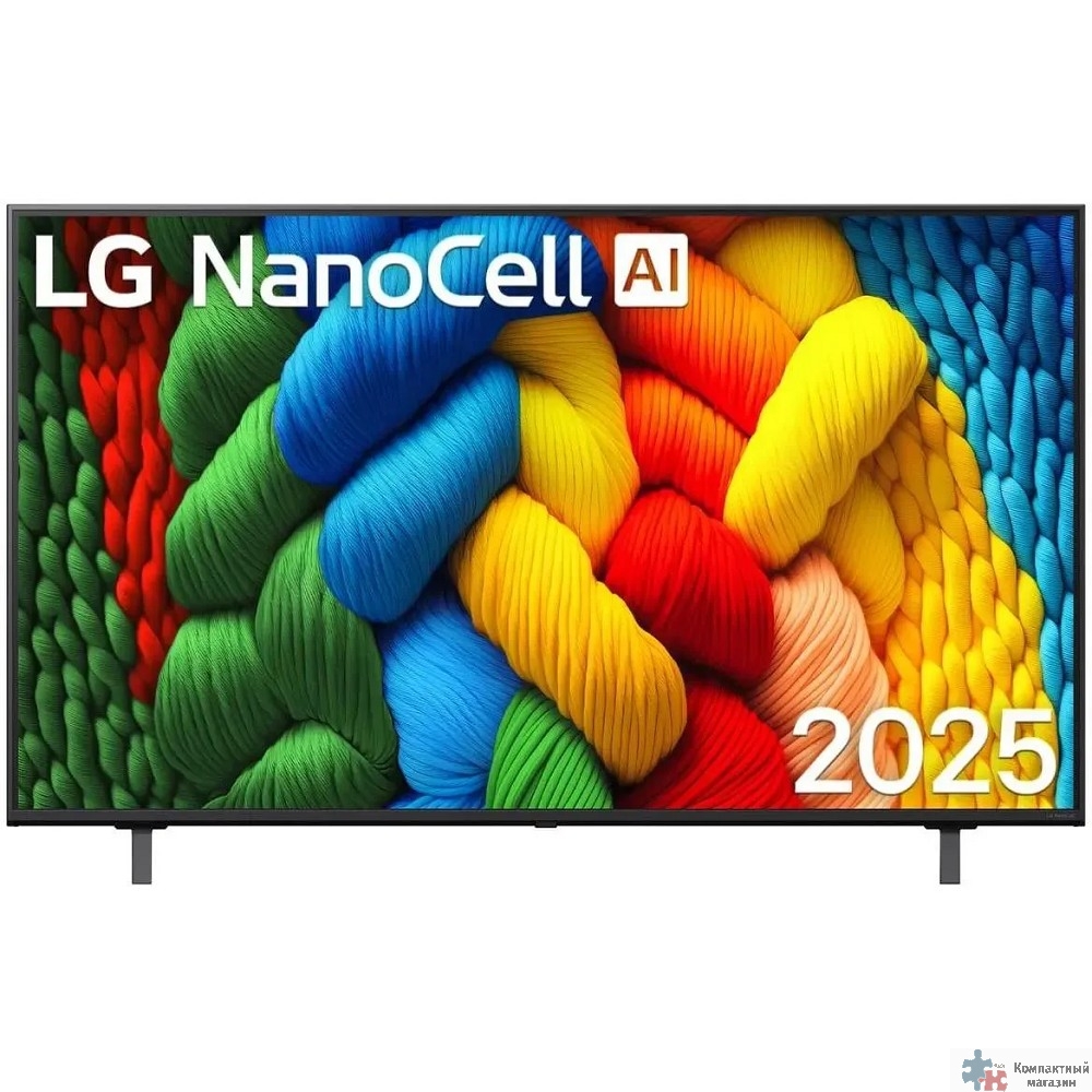 LG 55" 55NANO81A6A.ARUG черный 4K Ultra HD 60Hz DVB-T DVB-T2 DVB-C DVB-S DVB-S2 USB WiFi Smart TV