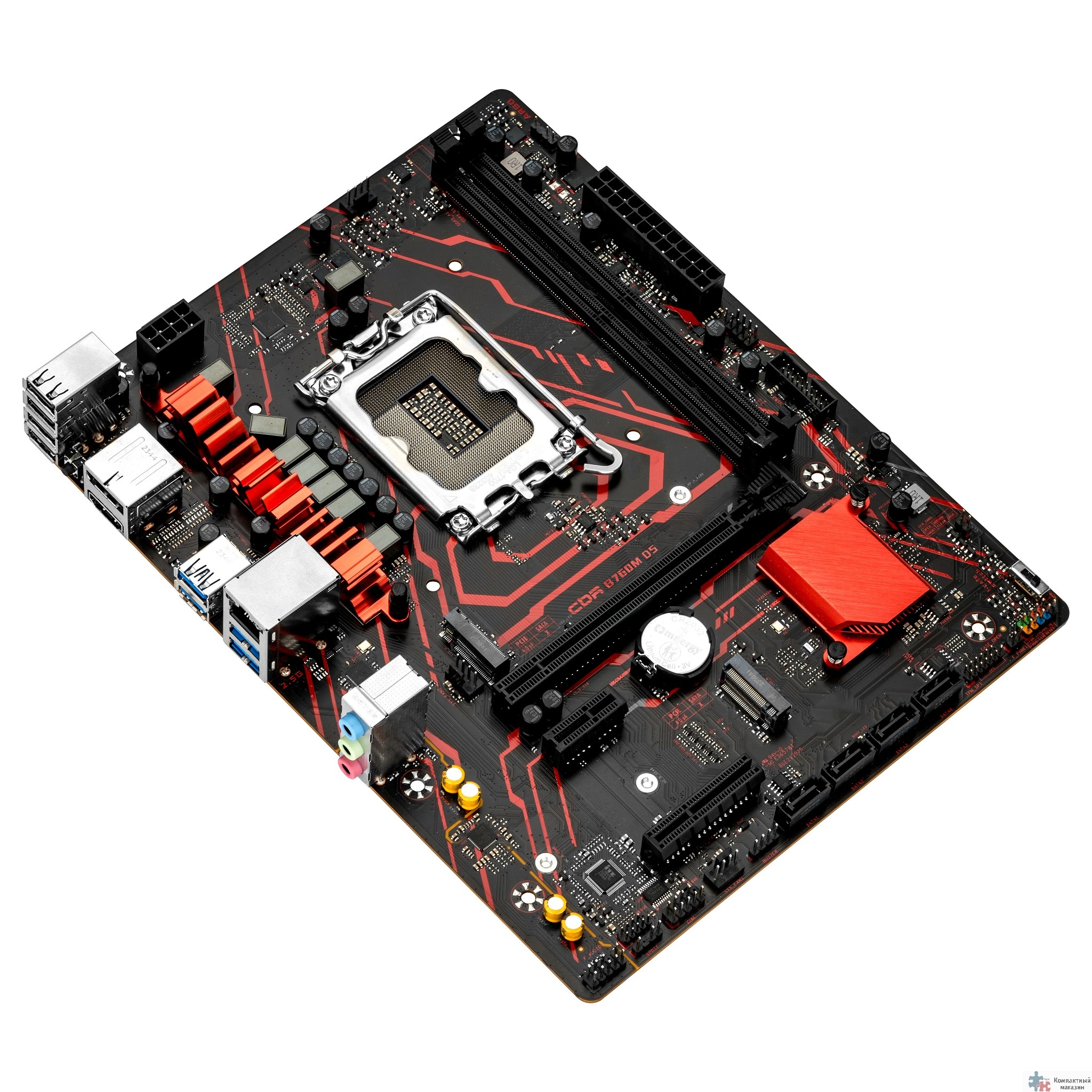 Материнская плата CBR B760M D5 V2 { Chipset B760, Socket 1700, 2*DDR5, mATX, DP+HDMI, 1*PCIEx16,1*PCIEx1,2*M.2 NVME, 3*SATA3, 2*USB 2.0 + 4*USB3.2, LAN 1Gb} OEM