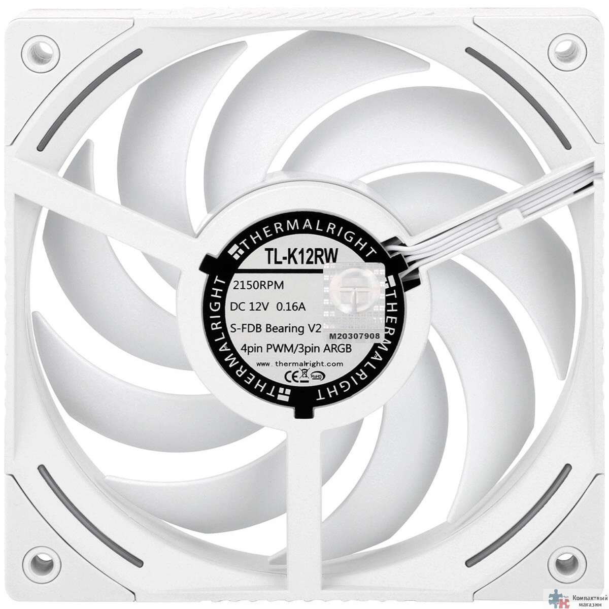 Thermalright Вентилятор TL-K12RW / Reverse / ARGB / 120mm PWM / TRTLK12RW