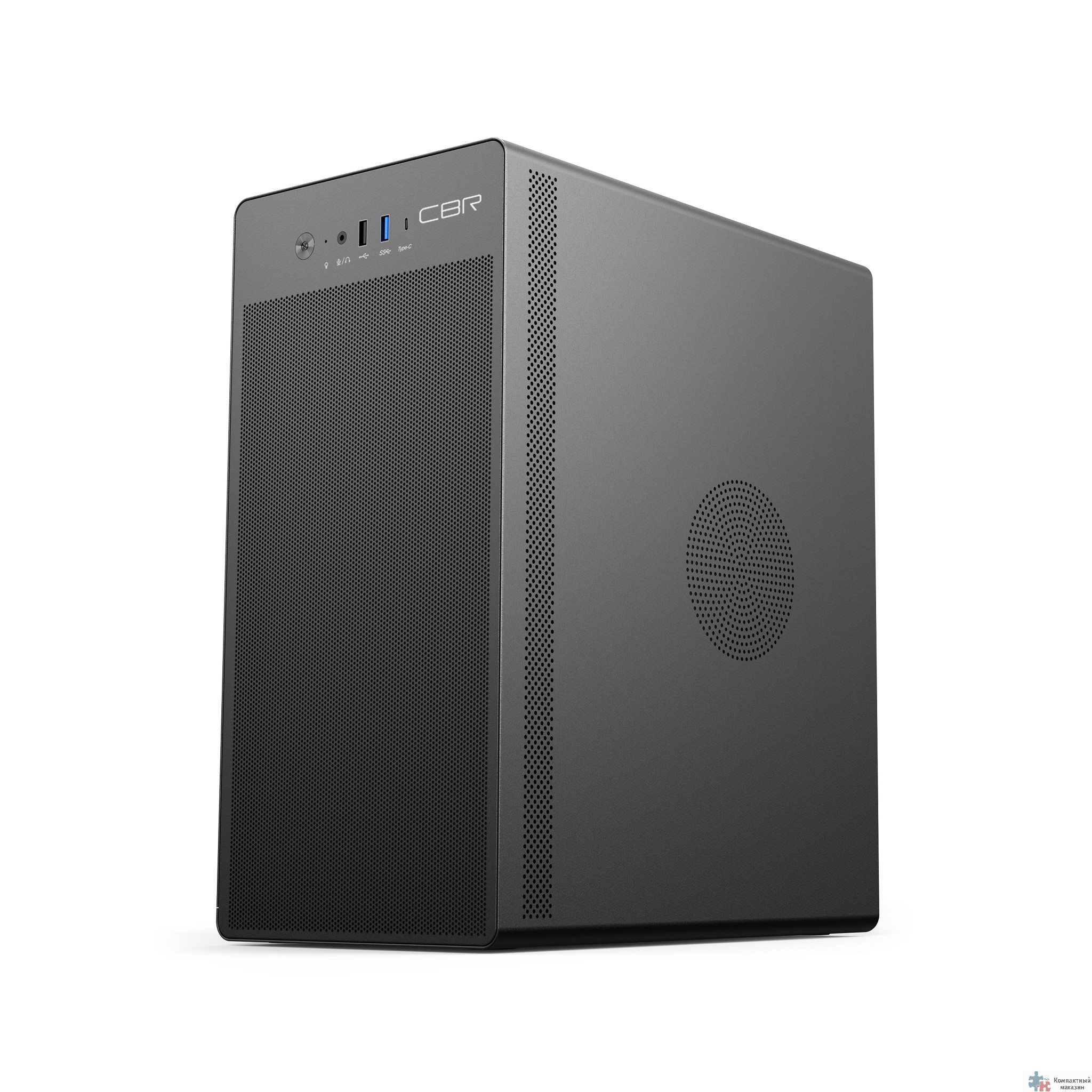 Повреждение упаковки CBR Корпус mATX Minitower V285, без БП, 1*USB 3.0 Type-C, 1*USB 3.0, 1*USB 2.0, HD Audio+Mic, Black [PCC-MATX-V285-WPSU]