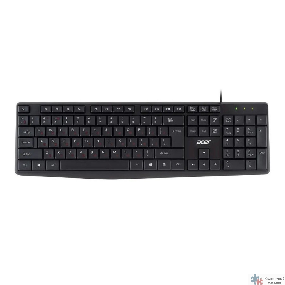 Acer OKW121 [ZL.KBDEE.00B] черный USB проводная клавиатура