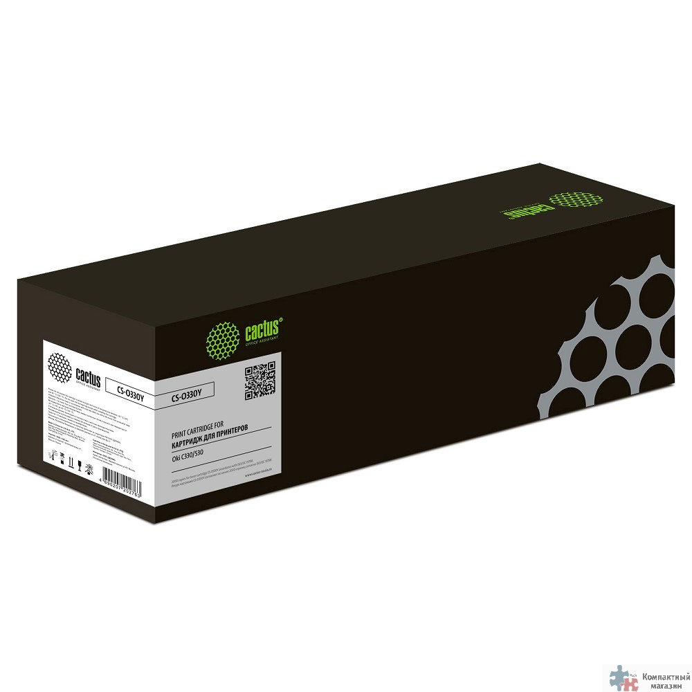 Cactus CS-O330Y Тонер-картридж Cactus CS-O330Y для OKI C330/C530 жёлтый 3000 страниц