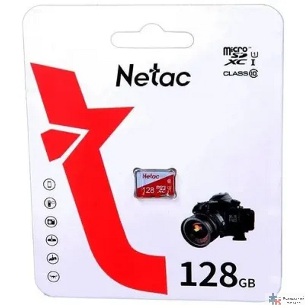 Micro SecureDigital 128GB Netac NT02P500ECO-128G-S P500 Eco w/o adapter