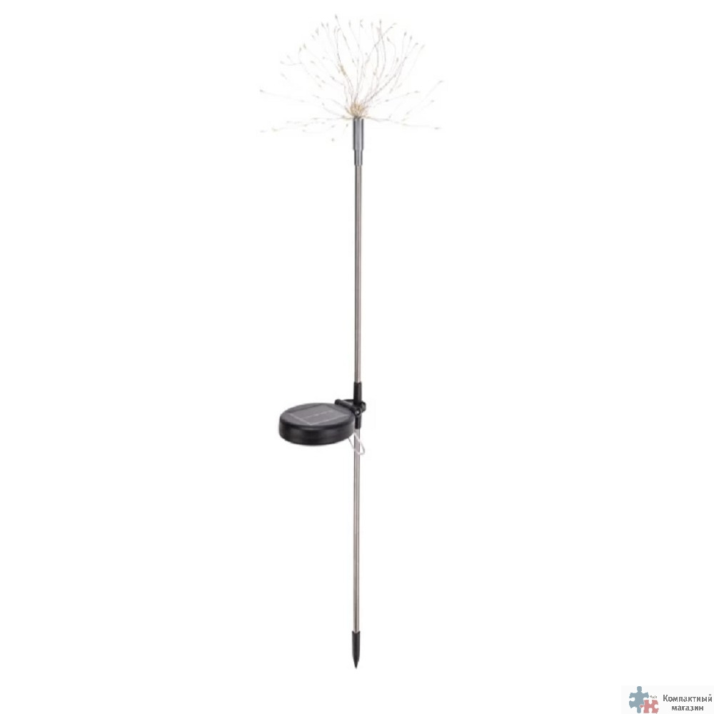 Rexant 602-2435 Светильник грунтовый Салют, 3000К, встроенный аккумулятор, солнечная панель 