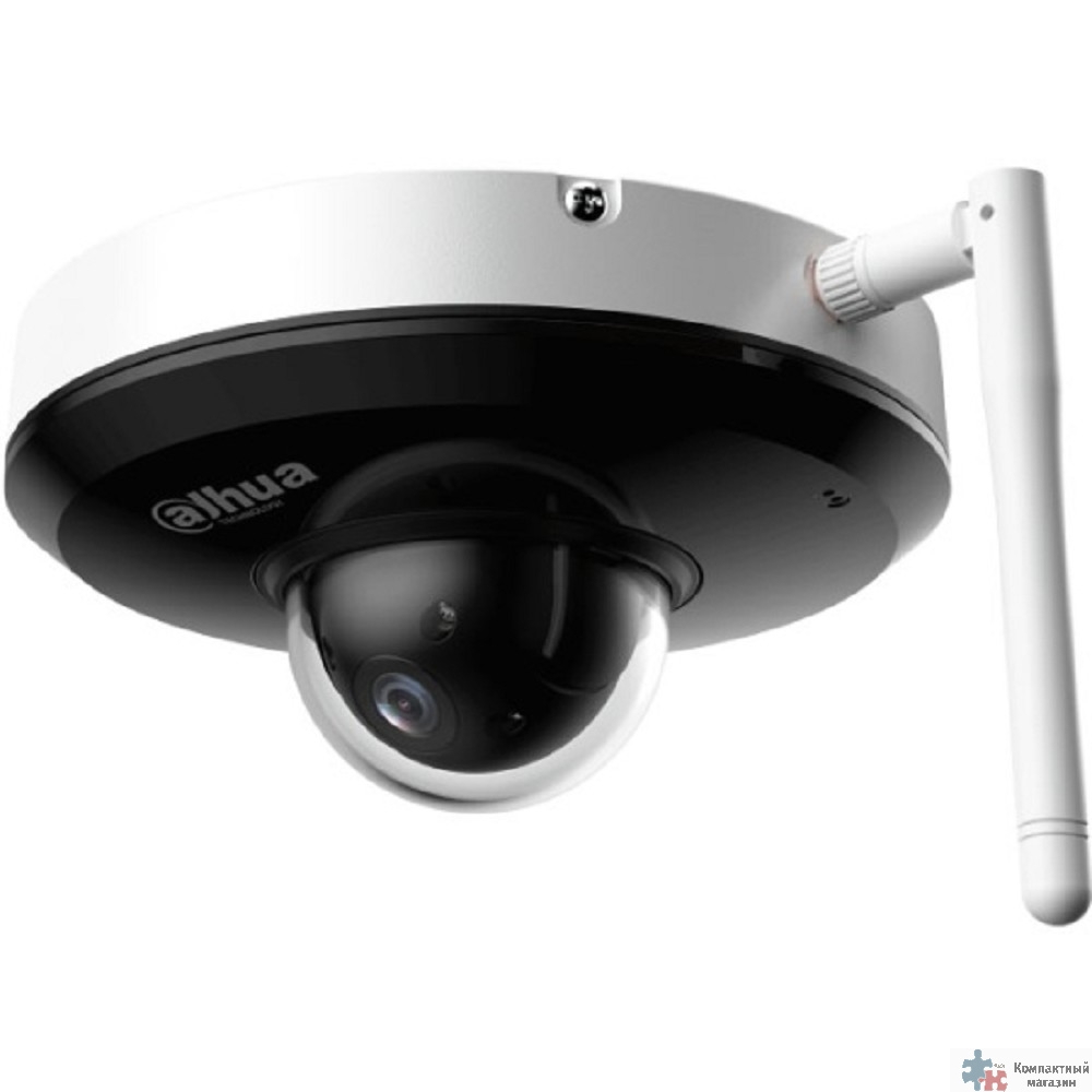 DAHUA DH-SD1A404DB-GNY-W Мини-купольная PTZ IP-видеокамера с Wi-Fi 2.4ГГц 4Мп, 1/2.8” CMOS, моторизованный объектив 2.8~12мм, видеоаналитика, ИК 20м, IP66, IK08, корпус: металл