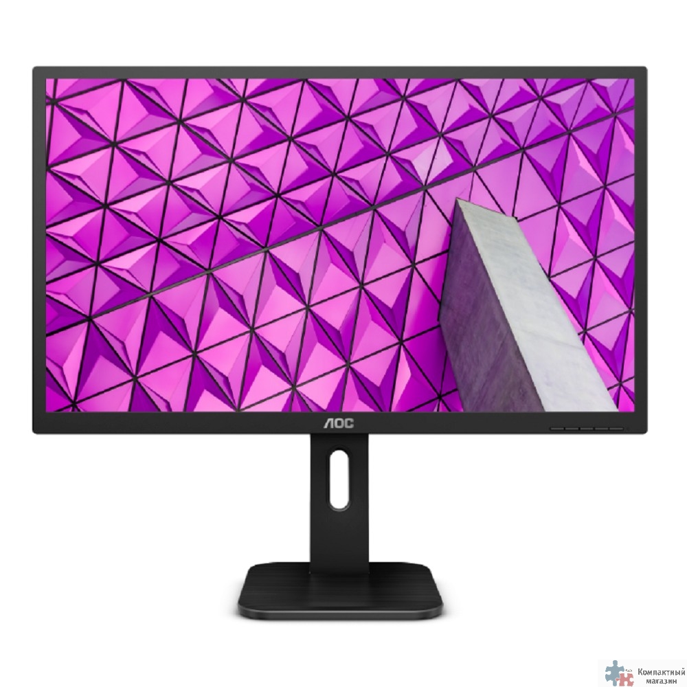 LCD AOC 23.8" 24P1 черный {IPS 1920x1080@60Hz 5ms 178/178 250cd 1000:1 Frameless HDMI1.4 DisplayPort1.2 DVI D-Sub USB3.0x4 AudioOut 2Wx2 Pivot}