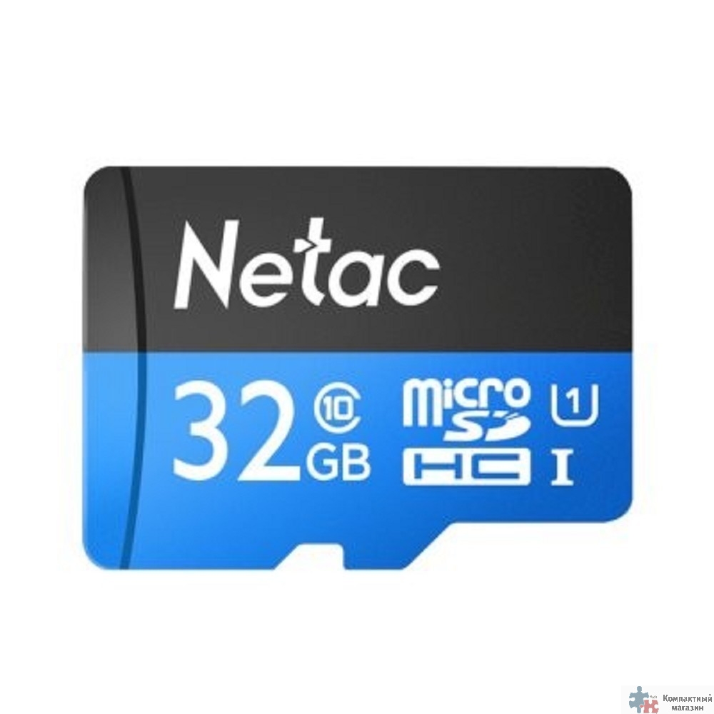 Micro SecureDigital 32GB Netac microSDHC Class10 NT02P500STN-032G-S P500 w/o adapter