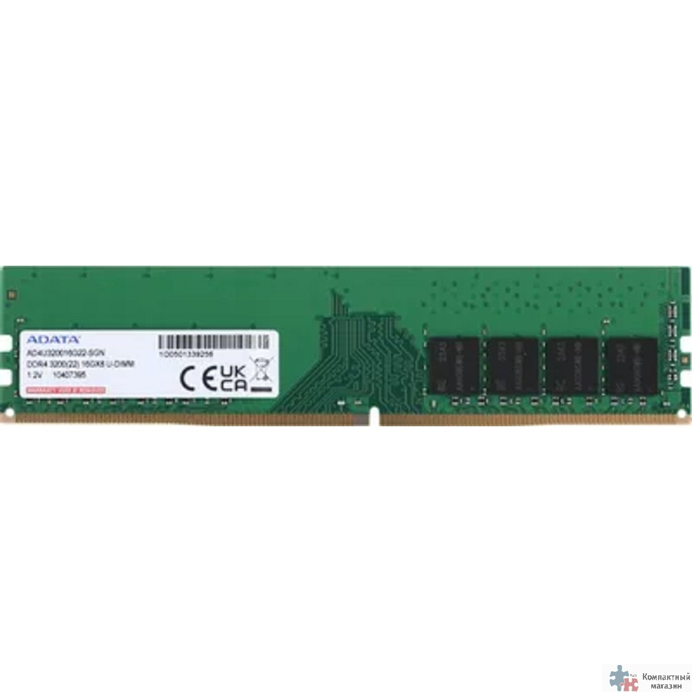 A-data DDR4 DIMM 16GB AD4U320016G22-SGN PC4-25600, 3200MHz