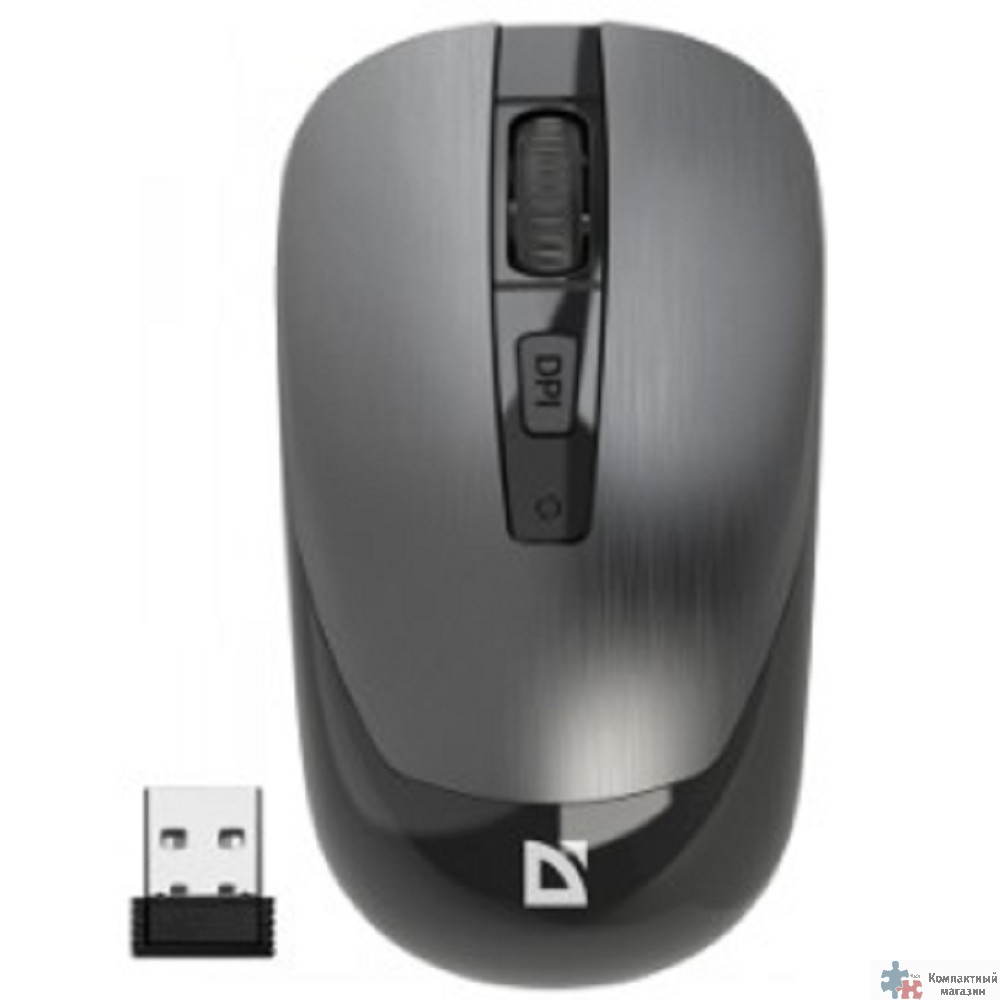 Defender Wave MM-995 { Беспроводная оптическая мышь,серый,4D,800-1600dpi,бесшумн } [52993]